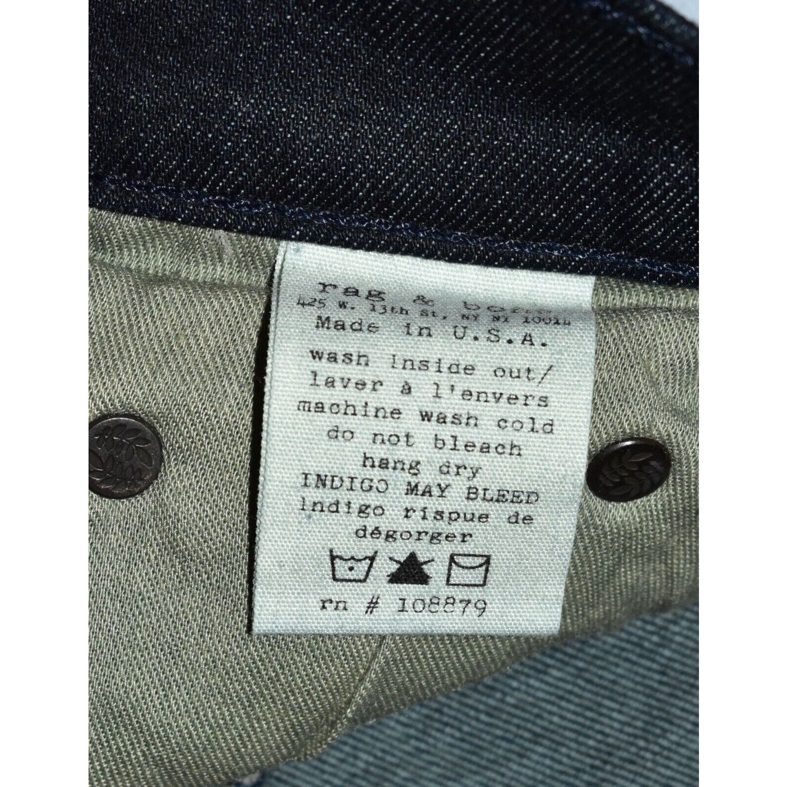 Rag & Bone B0 RAG & BONE Dark Wash Olive Harrow Skinny Stretch Jeans 26 Size 26" / US 2 / IT 38 - 6 Thumbnail