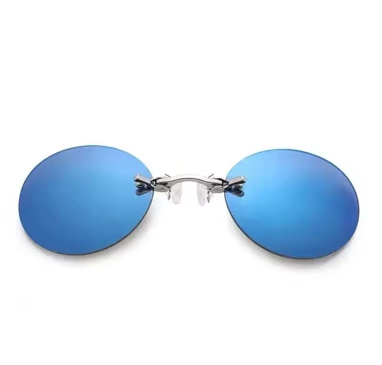 Electric Visual Clip On Nose Glasses Round Rimless Matrix Morpheus Sunglasse Size ONE SIZE - 1 Thumbnail