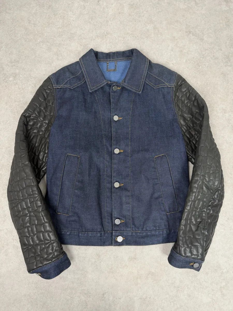 Roberto Cavalli 2010s Roberto Cavalli Brut Denim & Leather Premium Jacket Size US S / EU 44-46 / 1 - 1 Thumbnail