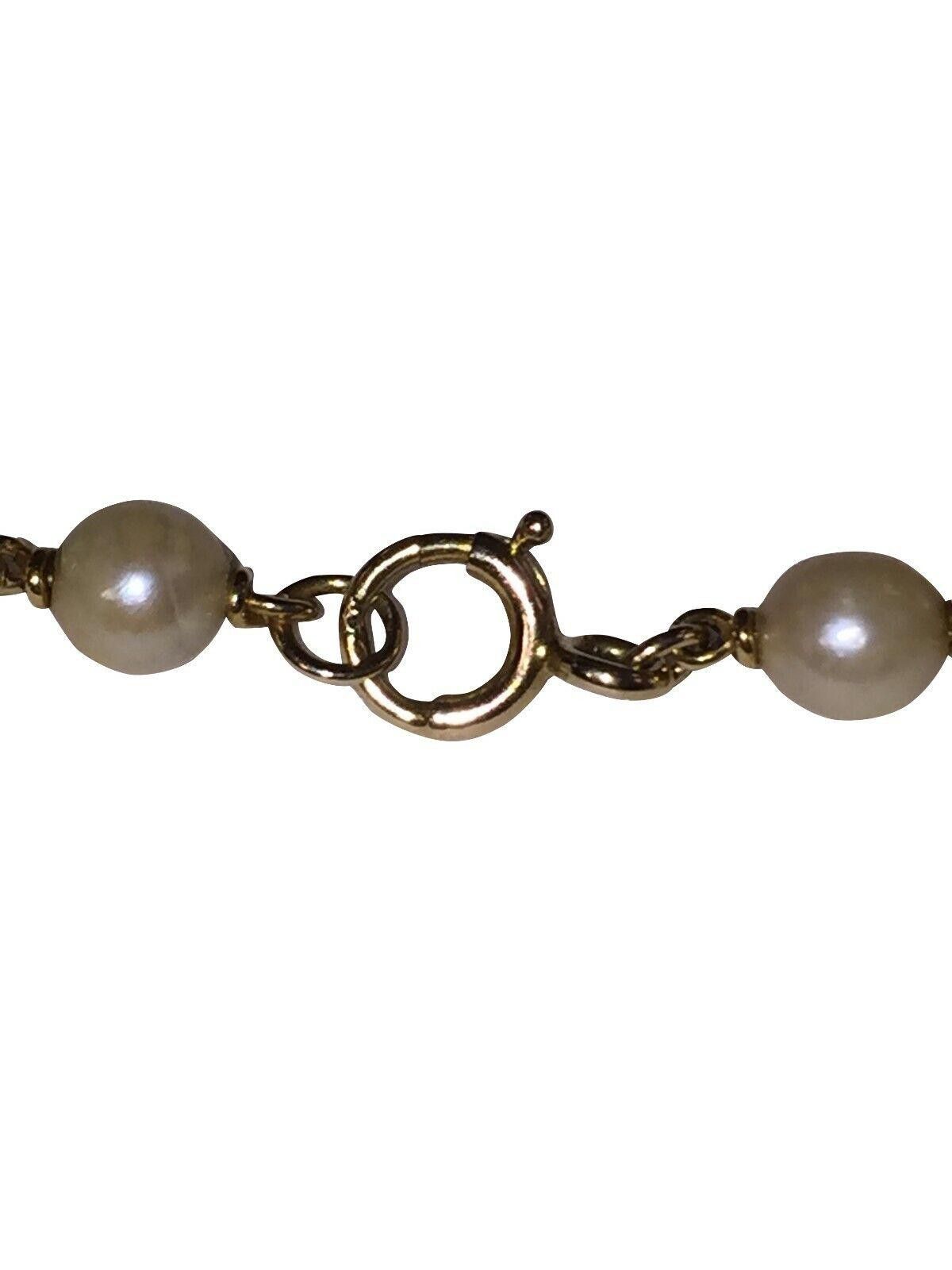 Handmade 14 kt Gold Hand Made Natural Pearl Bead Bracelet Size ONE SIZE - 4 Thumbnail
