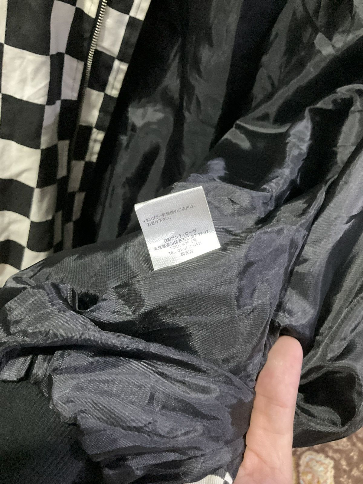 Art Comes First Black and White Checkered Mens Bomber Jacket Casper John Size US XXL / EU 58 / 5 - 10 Thumbnail