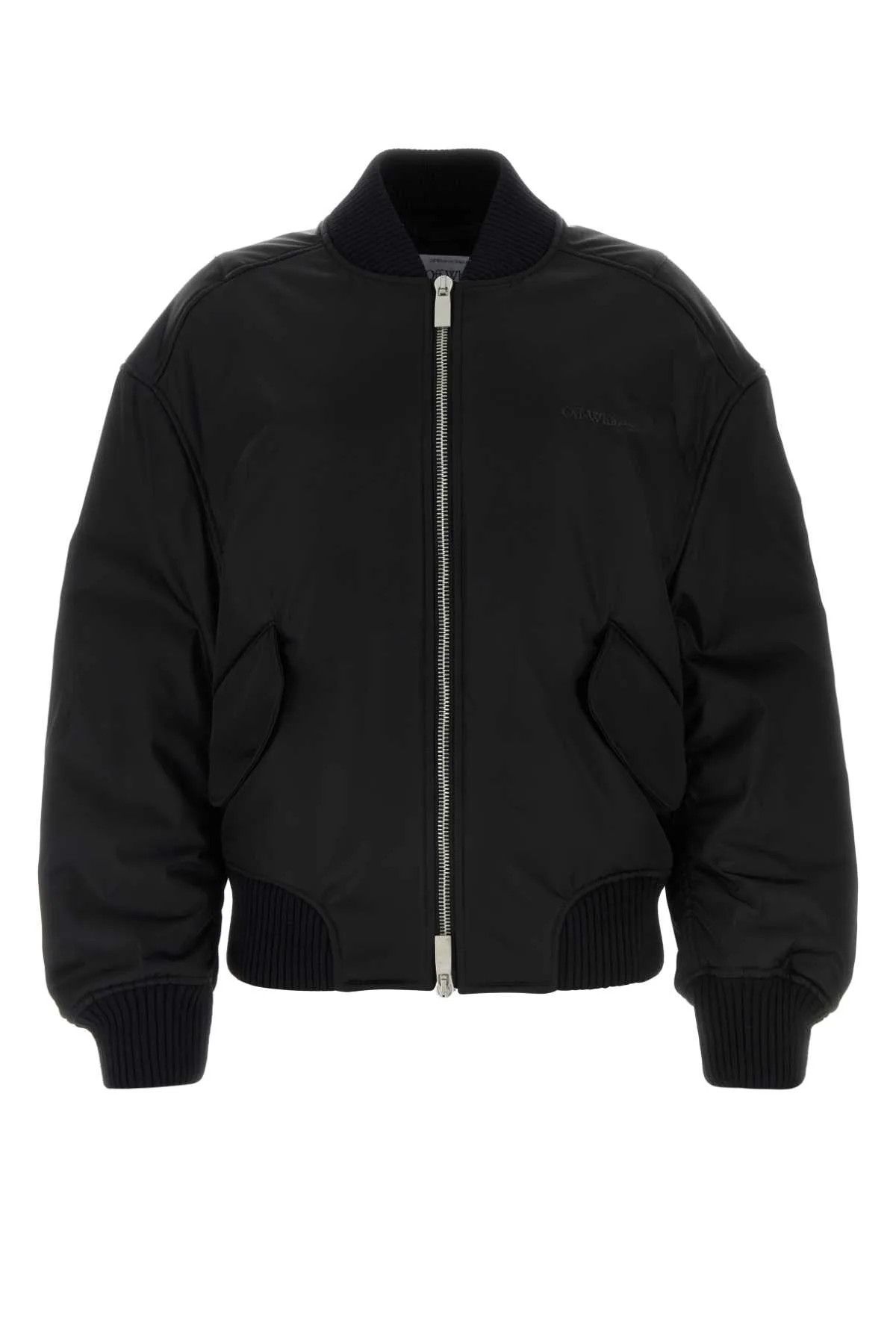 Off-White o1s22i1n0824 Nylon Twill Bomber Jacket in Black Size M / US 6-8 / IT 42-44 - 1 Thumbnail