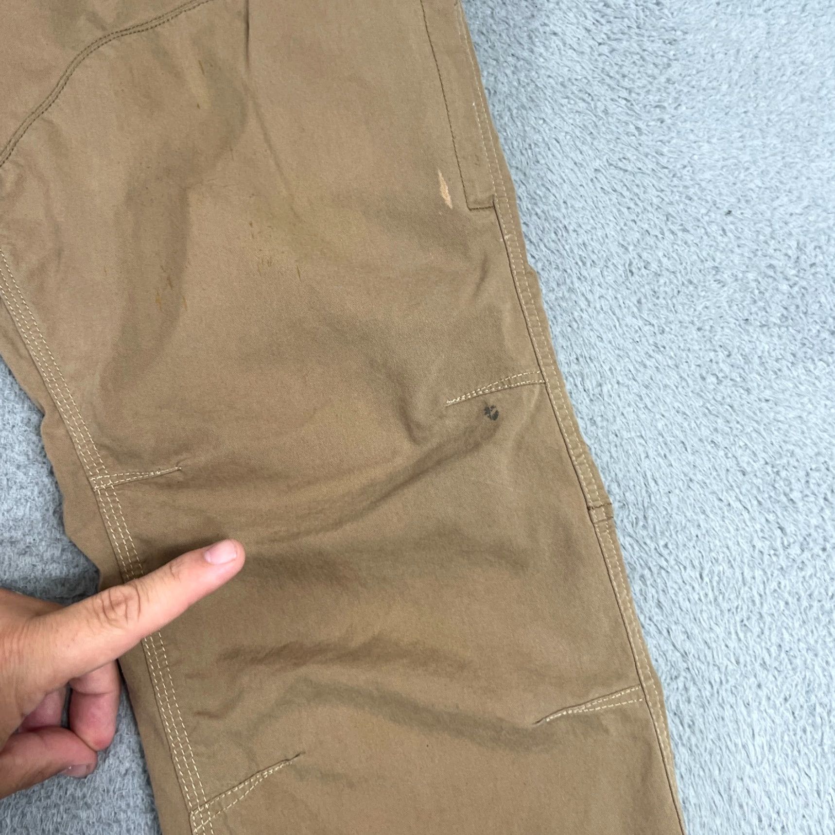 Vintage KUHL Konfidant Air Hiking Pants Mens 36x32 Beige Regular Fit Comfort Pockets Size US 36 / EU 52 - 5 Thumbnail