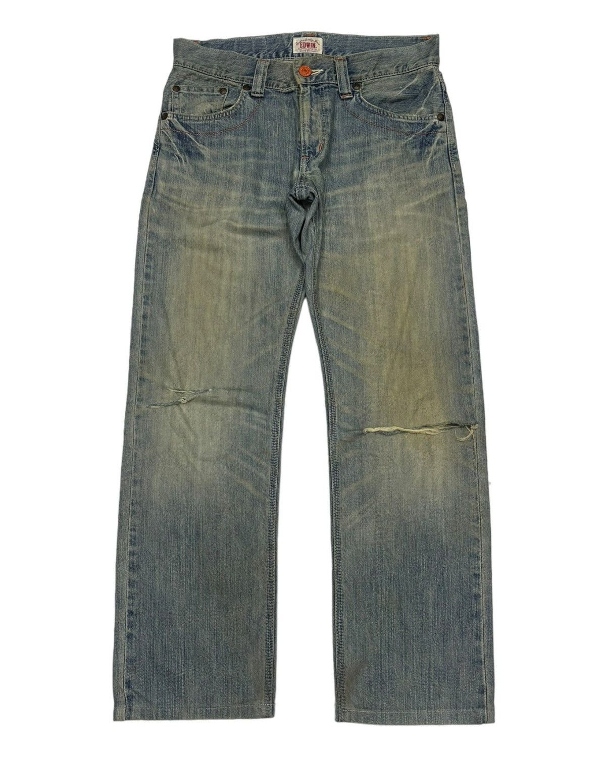 Kapital 🔥Edwin Xvs Rusty Distressed Denim Jeans Size US 33 - 7 Thumbnail