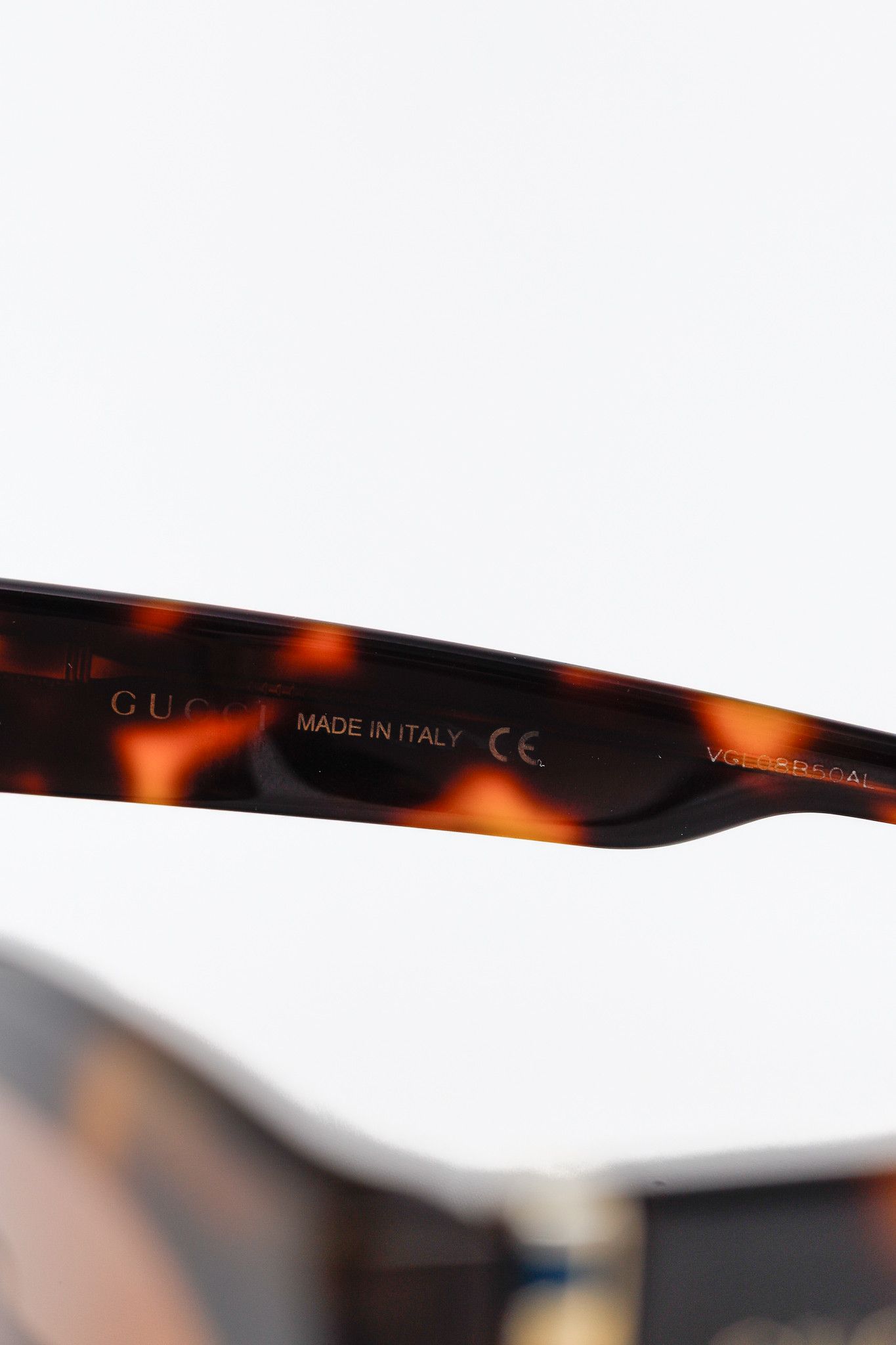 Gucci Gucci Web Plaque Tortoiseshell Cat-Eye Sunglasses Size ONE SIZE - 8 Thumbnail