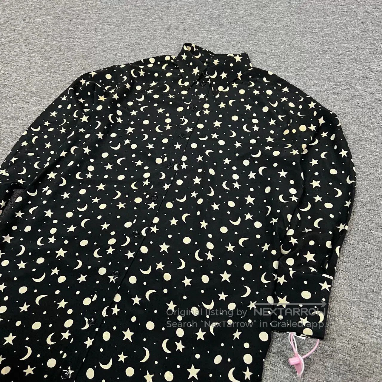 Saint Laurent Paris Saint Laurent Star Moon Silk Shirt Dress. Size XS / US 0-2 / IT 36-38 - 3 Thumbnail