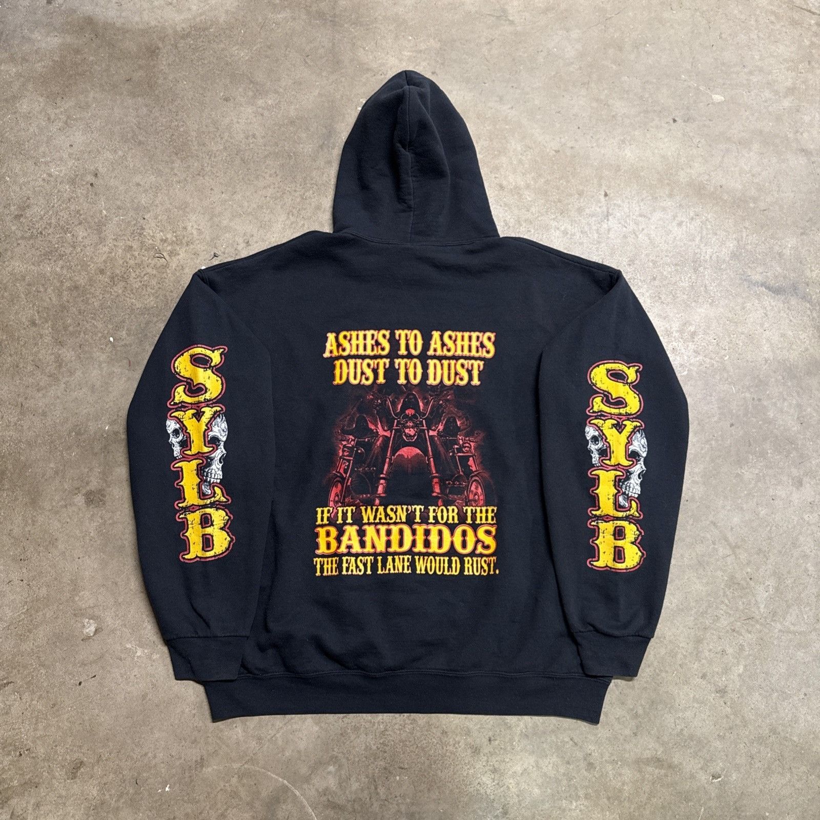 Vintage Harley Davidson Hoodie Mens 2XL Black 90s West Coast