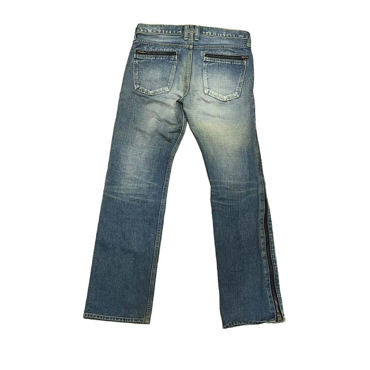 Hysteric Glamour × Japanese Brand FLARE JEANS T.M.T SIDE ZIPPER DENIM JEANS Size US 30 / EU 46 - 4 Thumbnail