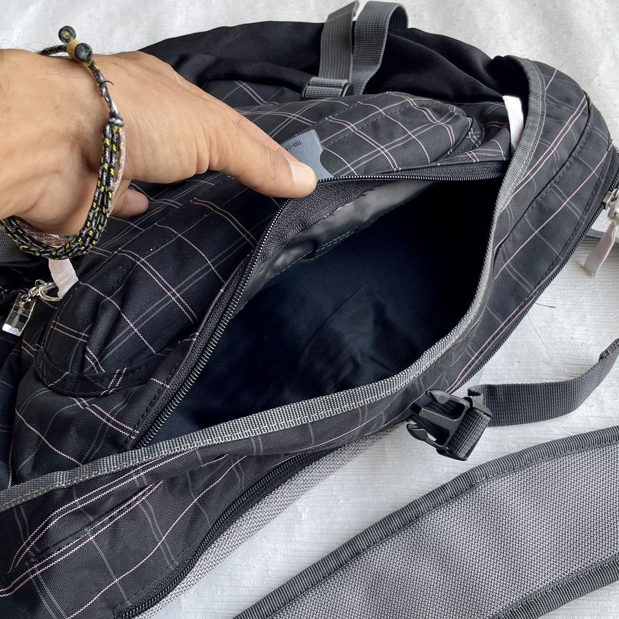 Japanese Brand East Boy Checkered Multi Pocket Gorpcore Crossbody Bag Size ONE SIZE - 12 Thumbnail