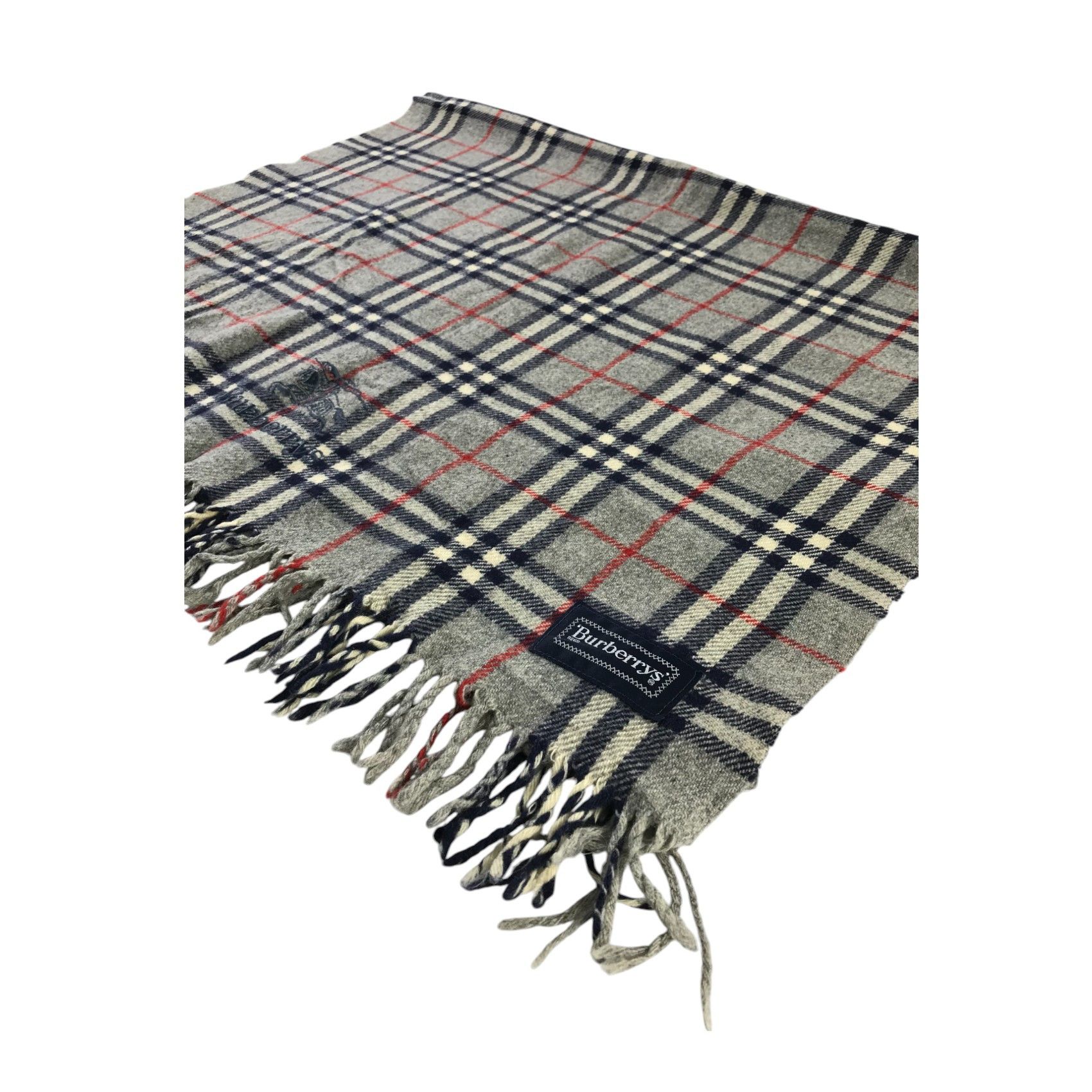 Burberry × Vintage Burberry Scarf / Muffler / Neckwear - WW1839 Size ONE SIZE - 2 Thumbnail