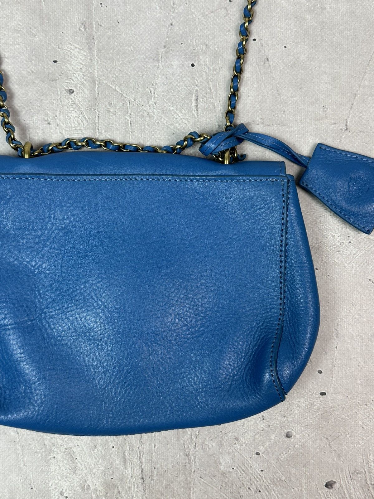 Mulberry Vintage Mulberry Leather Blue Handle Chain Mini Bag Size ONE SIZE - 17 Thumbnail