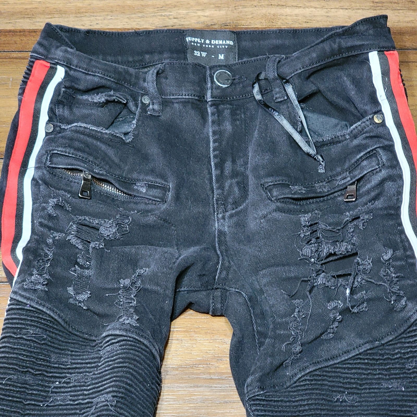 Supply & Demand Supply & Demand NYC Punk Jeans w/ Side Stripes -Size 32W - M Size US 32 / EU 48 - 2 Thumbnail
