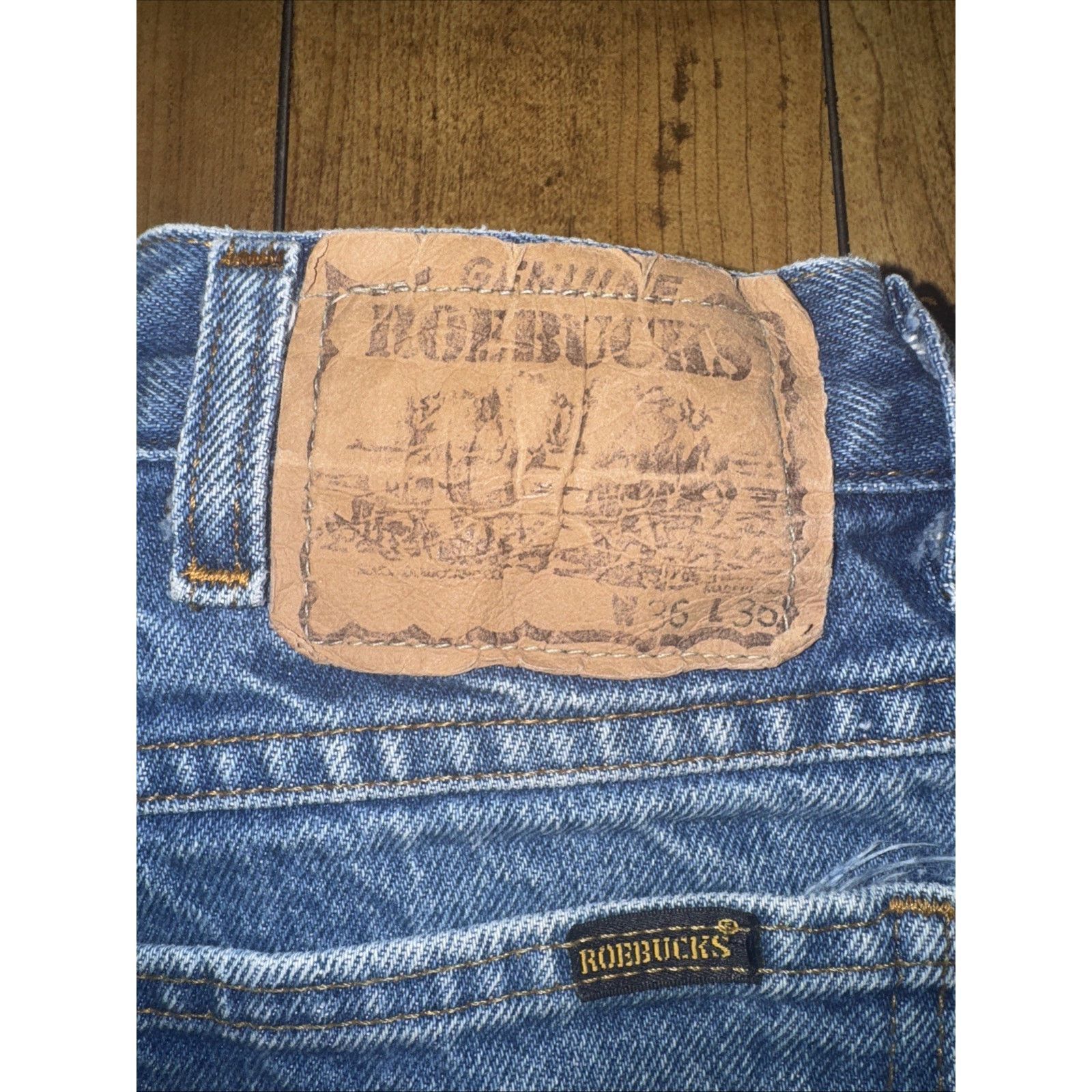 Sears Vintage Sears Roebucks Jeans 32x28 Blue Distressed Workwear Size US 32 / EU 48 - 4 Thumbnail