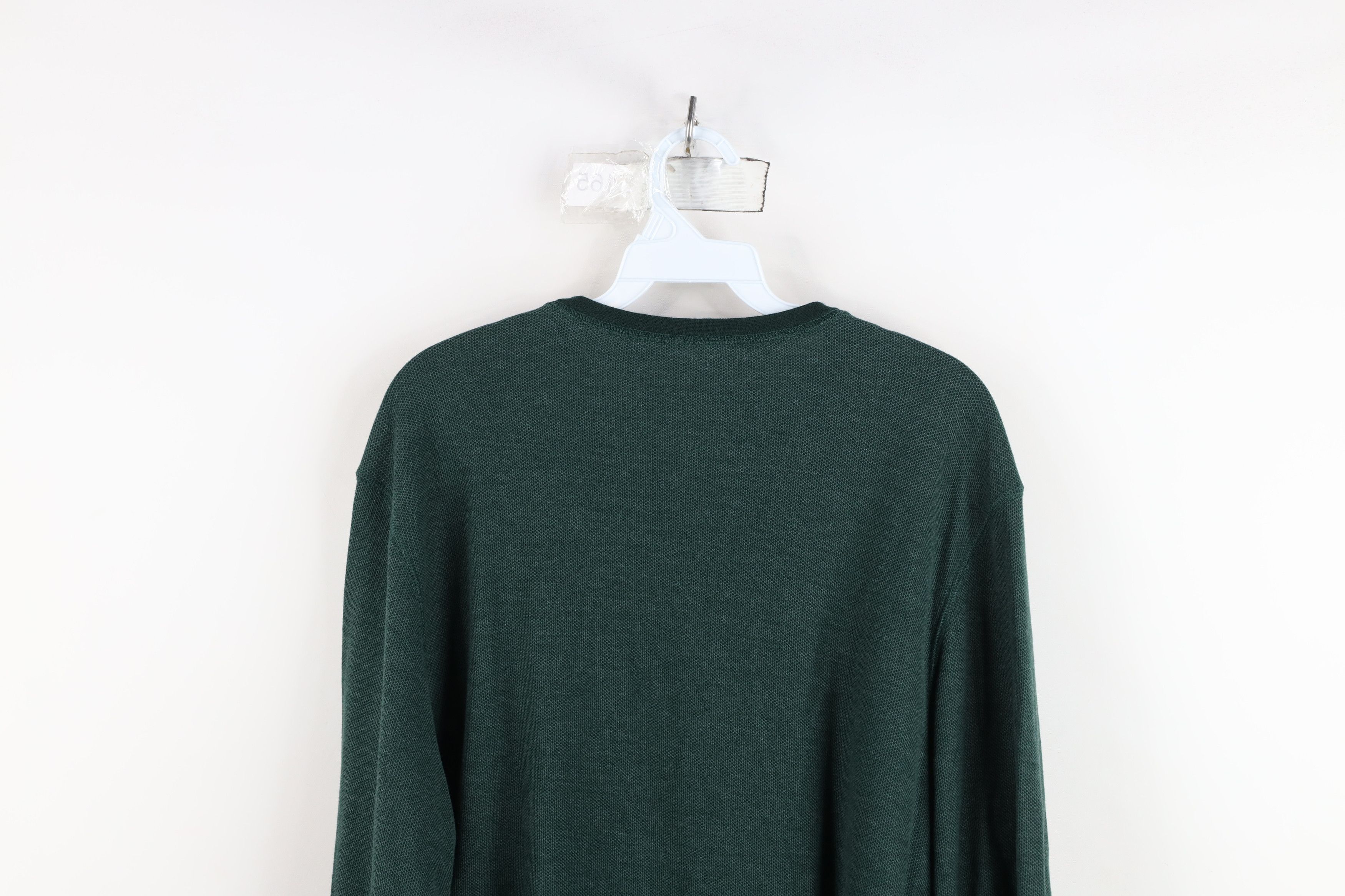 UNTUCKit Untuckit Waffle Knit Henley Long Sleeve T-Shirt Green Size US L / EU 52-54 / 3 - 11 Thumbnail