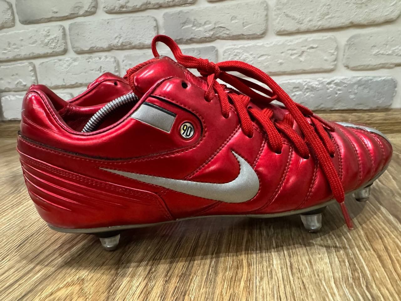 Vintage Nike Total 90 Supremacy FG Red Football Boots Size US 11 / EU 44 - 17 Thumbnail