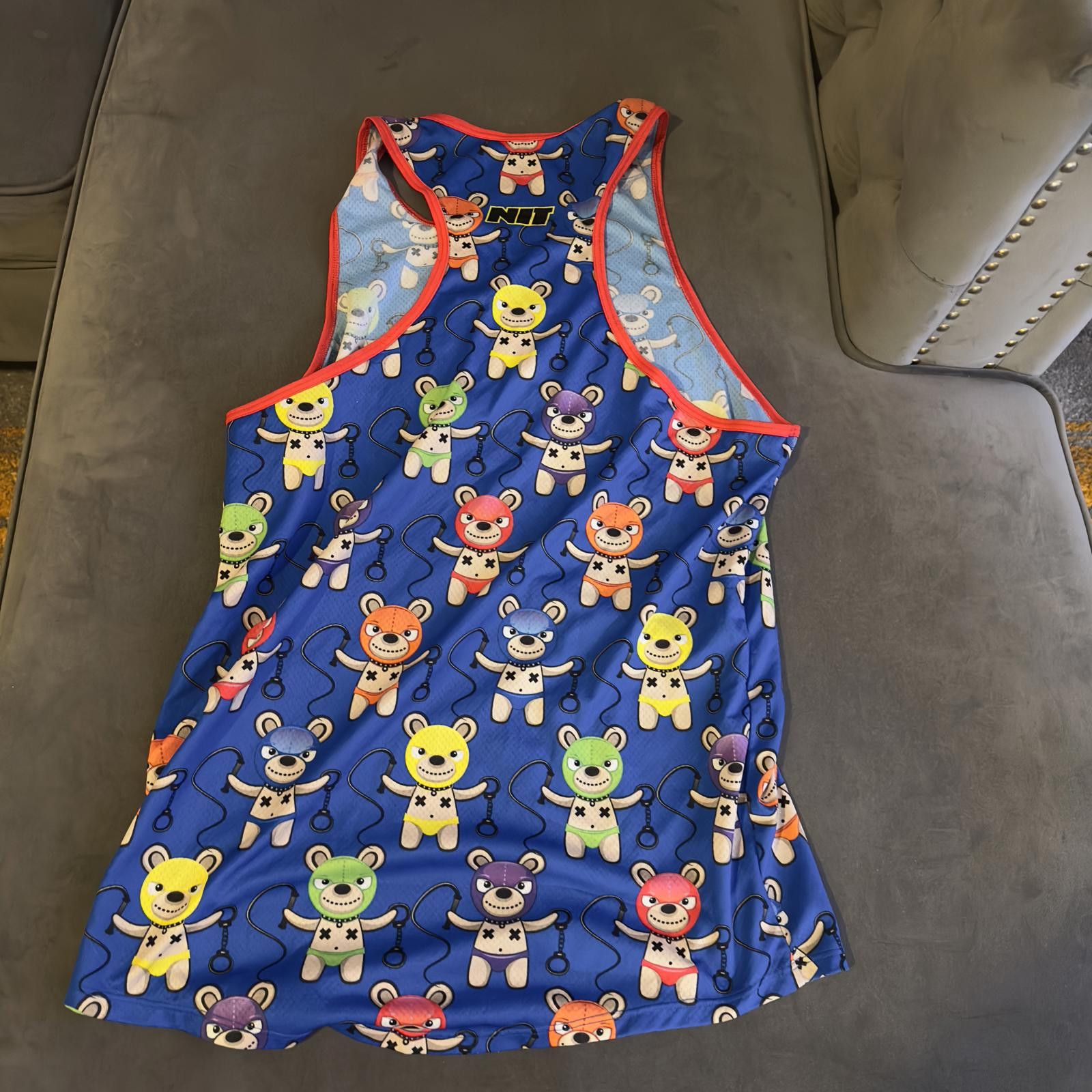 Designer Colorful Bear Print Tank Top - Fun and Stylish Activewear Size US L / EU 52-54 / 3 - 2 Thumbnail