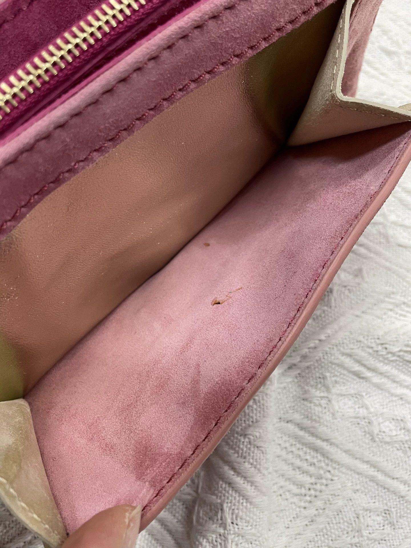 Roger Vivier Roger Vivier Pink Suede Chain Armpit Bag Size ONE SIZE - 5 Thumbnail