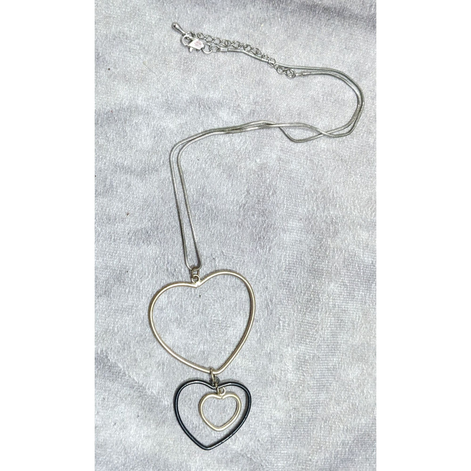 Other Coquette Multi Tone Open Heart Pendant Necklace Size ONE SIZE - 5 Thumbnail