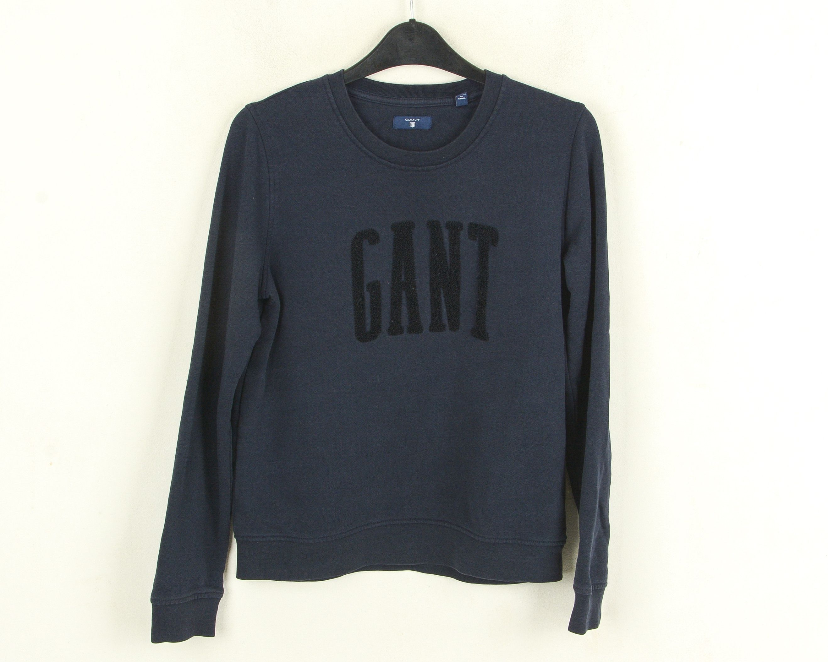 Gant Womens S Pullover Jumper Sweatshirt Crew Neck Sweater Navy Size S / US 4 / IT 40 - 1 Thumbnail