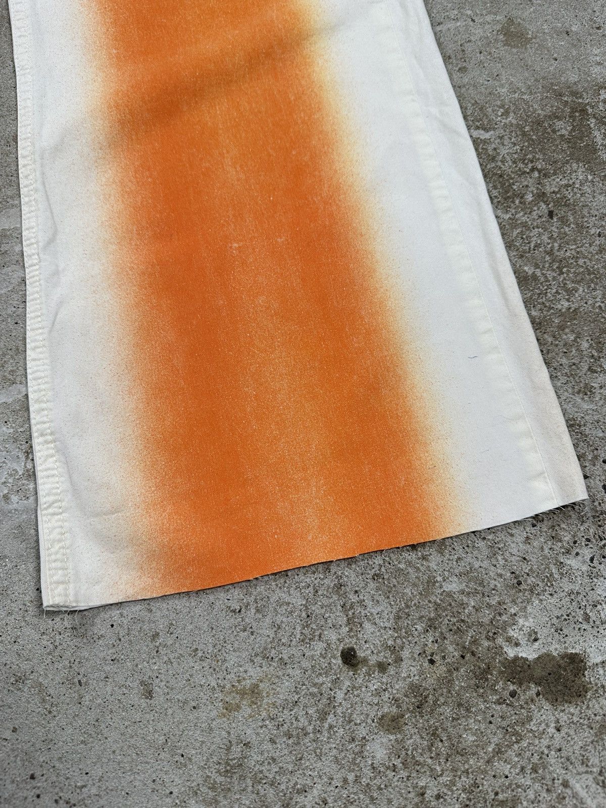 Japanese Brand × Vintage Vintage y2k Orange and White Washed Casual Pants Size US 36 / EU 52 - 3 Thumbnail