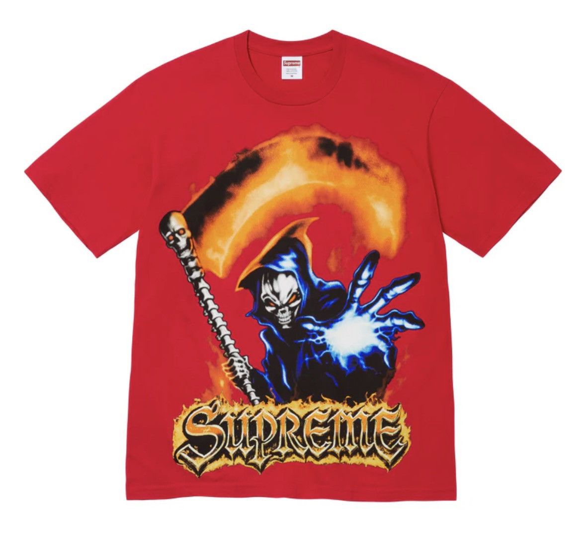 Supreme Supreme Red Grim Reaper Tee Size US XL / EU 56 / 4 - 1 Thumbnail