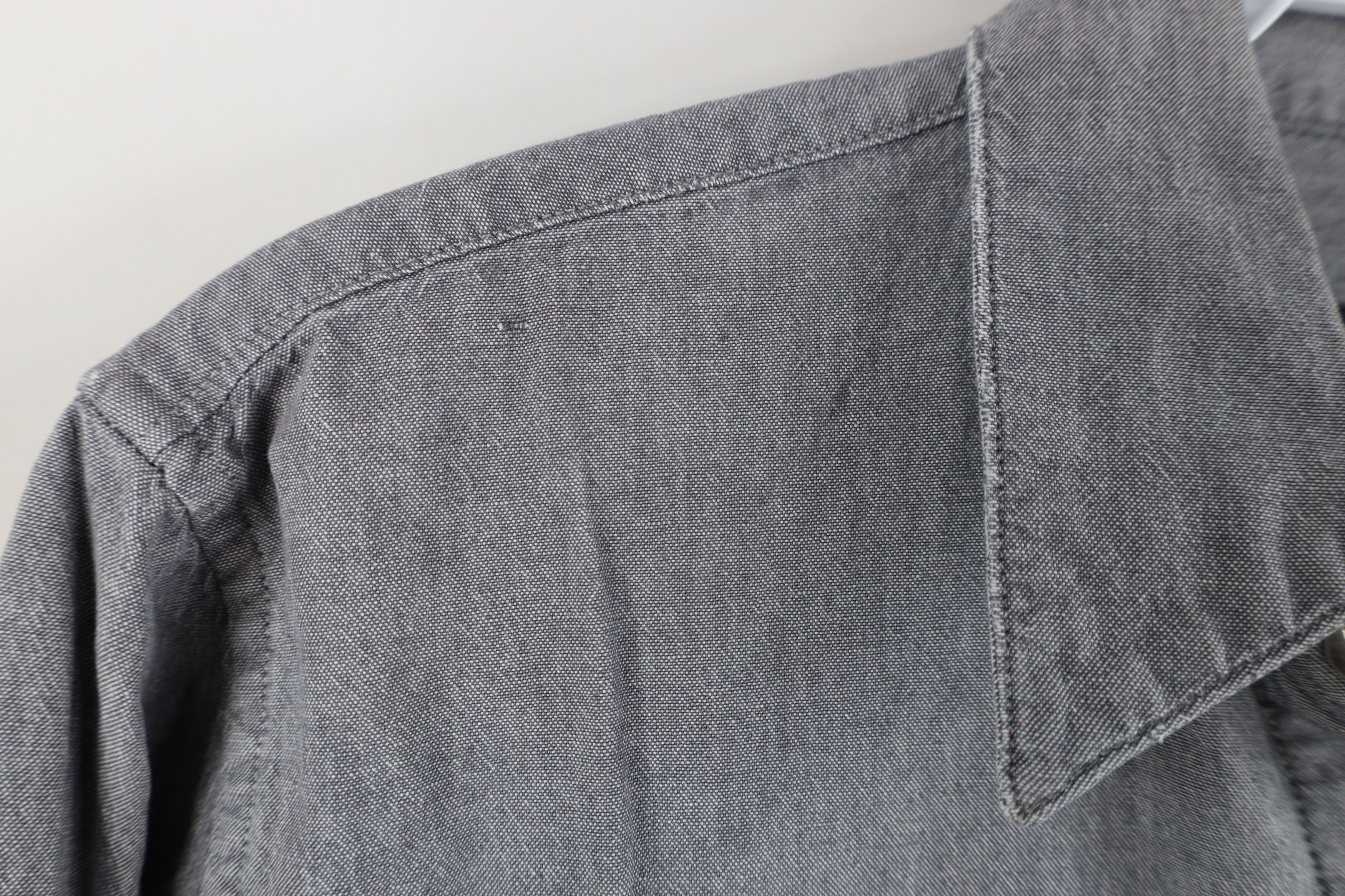 Harley Davidson Vintage Harley Davidson Chambray Snap Button Shirt Gray Size S / US 4 / IT 40 - 7 Thumbnail
