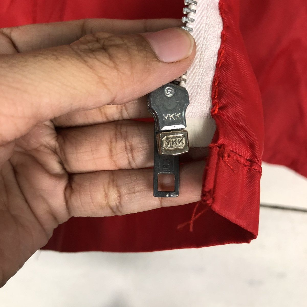 Kadoya 🔥VINTAGE ZIPPER BIKER JACKET LIGHT STP BIG LOGO Size US L / EU 52-54 / 3 - 17 Thumbnail