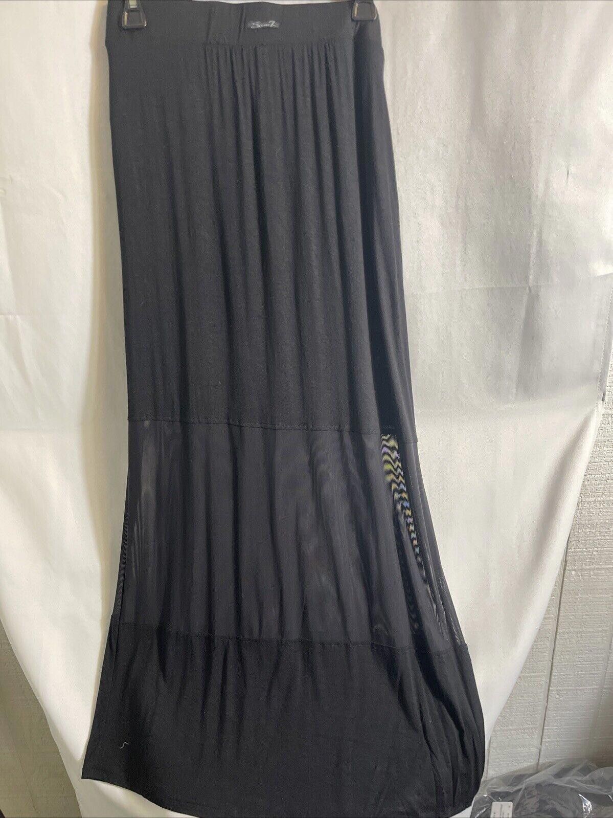 Studio Seven SKIRT - Seven 7 - SIZE L Maxi / Long - Black/sheer Size 36" / US 14 / IT 50 - 1 Thumbnail