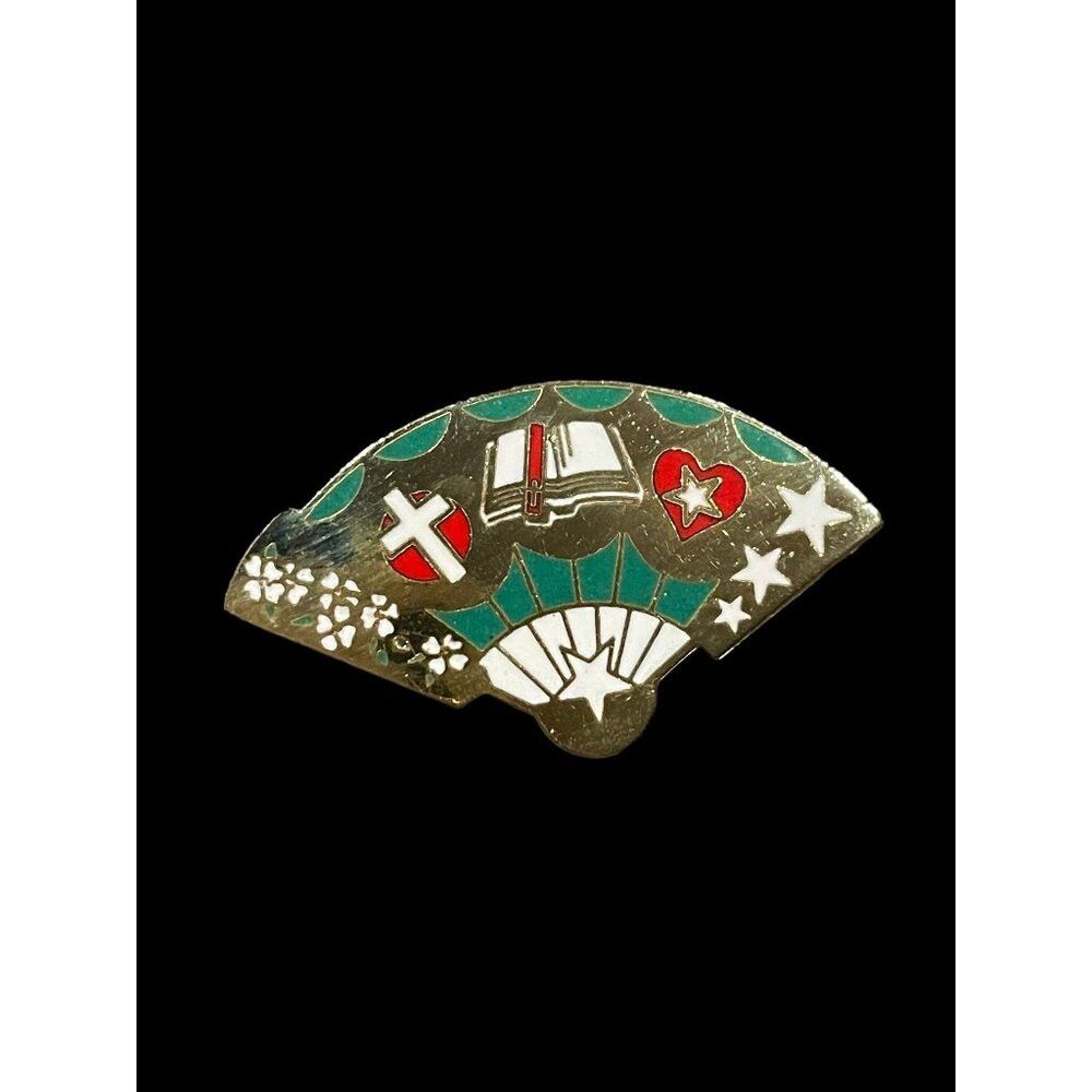 Vintage Vintage A. Dean Watkin Co Religious Cross and Bible Enamel Size ONE SIZE - 1 Thumbnail
