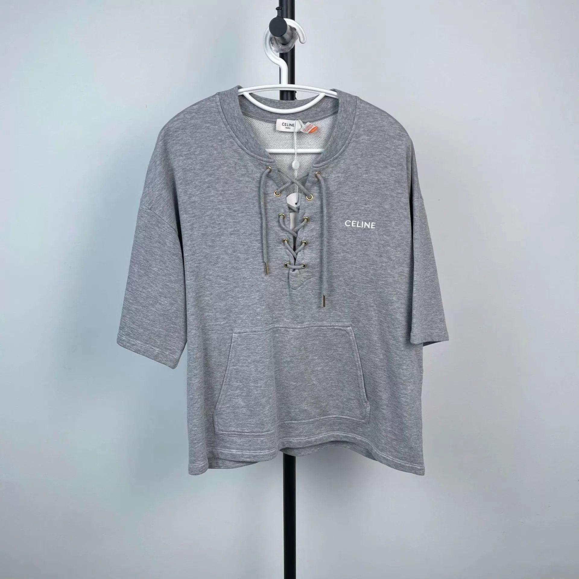 Celine Celine gray blend short-sleeve sweatshirt XS Size XS / US 0-2 / IT 36-38 - 1 Thumbnail