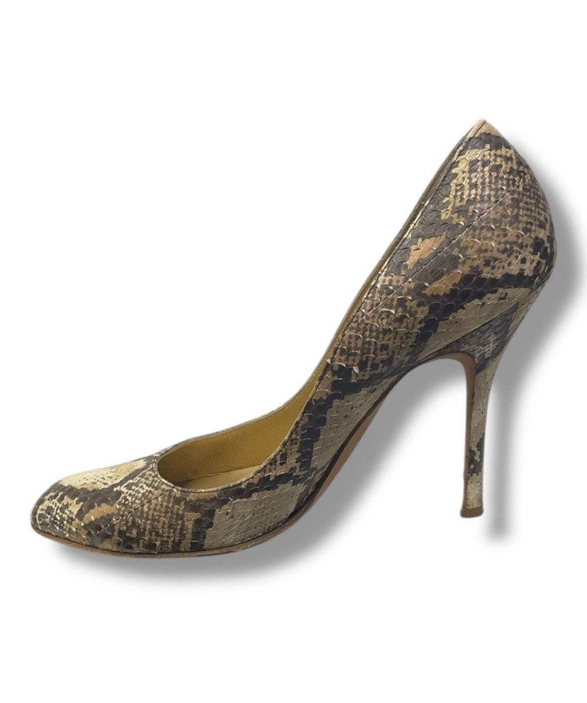 Manolo Blahnik Manolo Blahnik Snakeskin Stiletto‎ Pumps EU 38 (US 7.5–8) Size US 8 / IT 38 - 4 Thumbnail