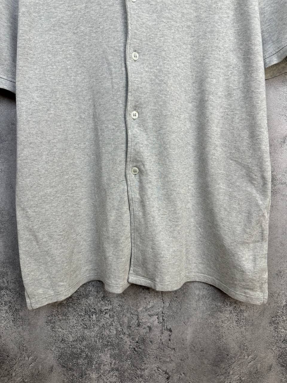Reiss Reiss Antonio Cotton Resort Shirt Light Gray Short Sleeve Size US L / EU 52-54 / 3 - 6 Thumbnail