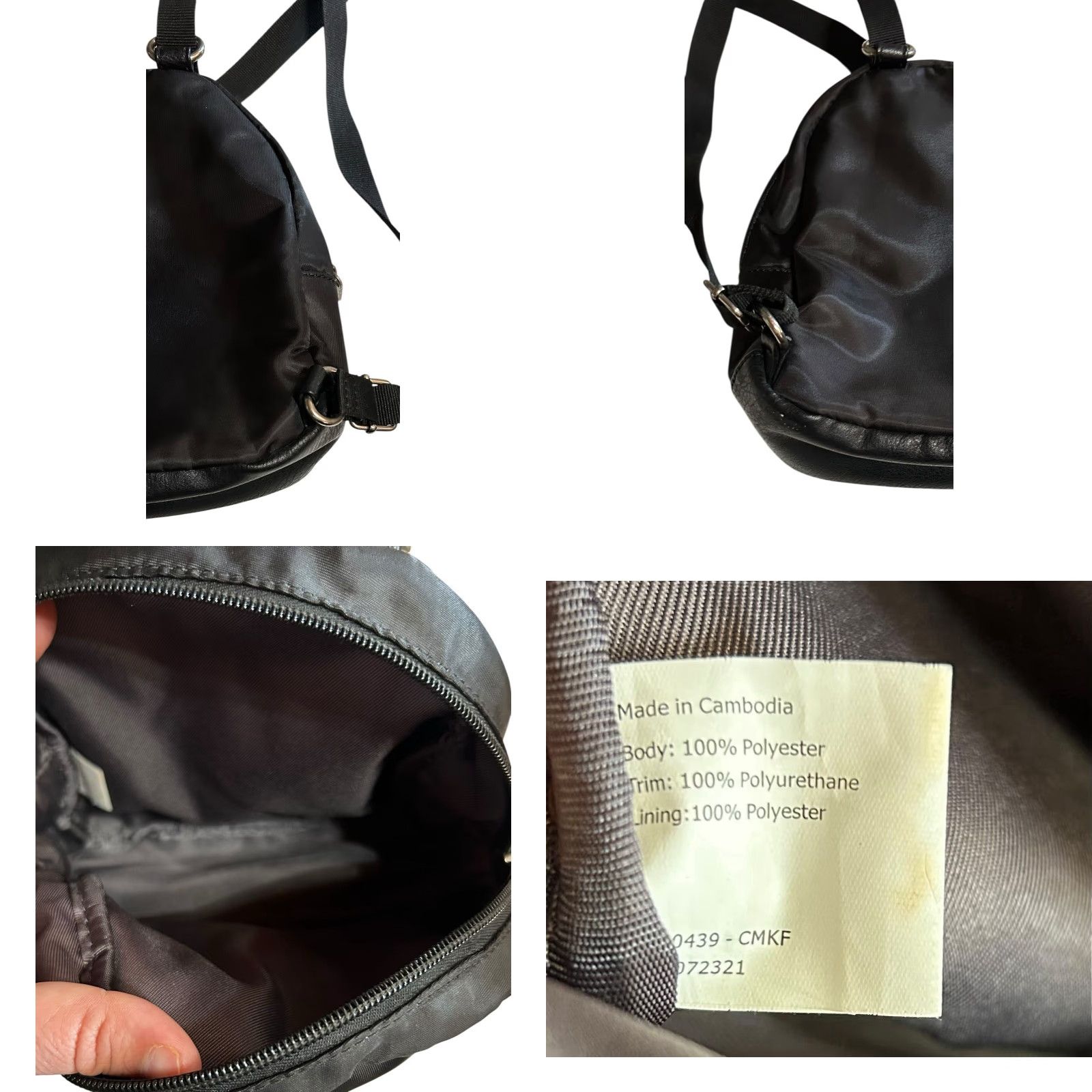 The Sak The Sak Esperato Mini Backpack Black Zippered Travel Purse Bag Women's Size ONE SIZE - 10 Thumbnail