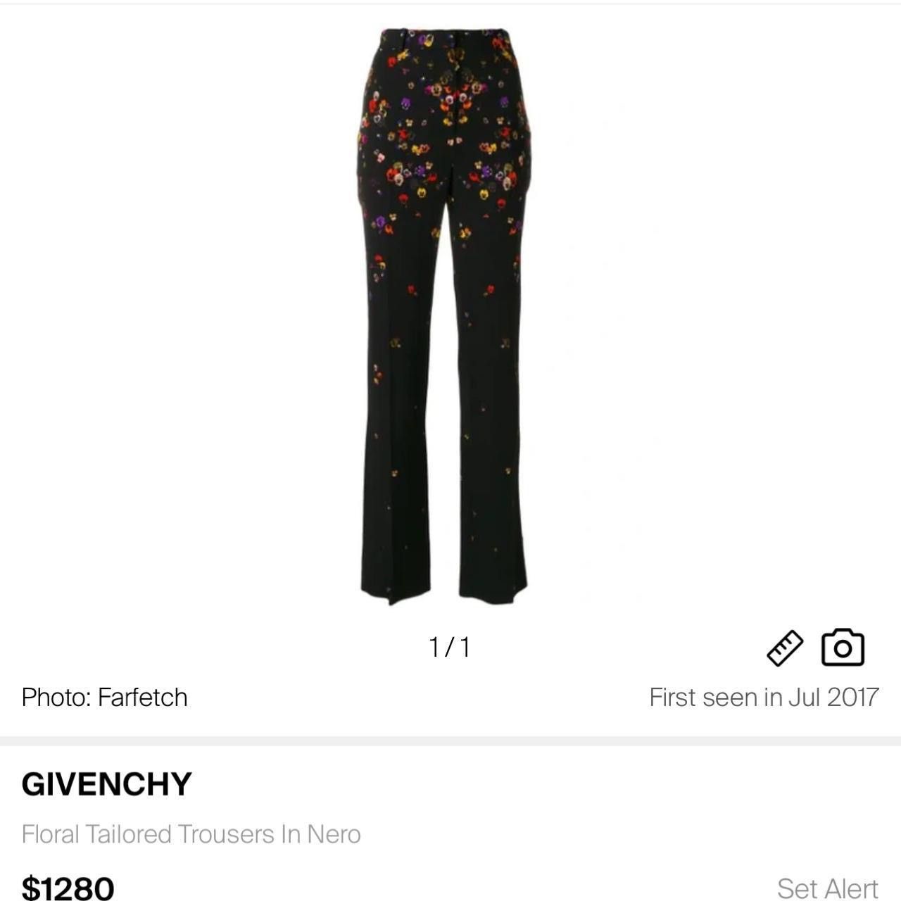Givenchy Givenchy NWT floral tailored trousers w/flare leg IT40 Size 27" / US 4 / IT 40 - 10 Thumbnail
