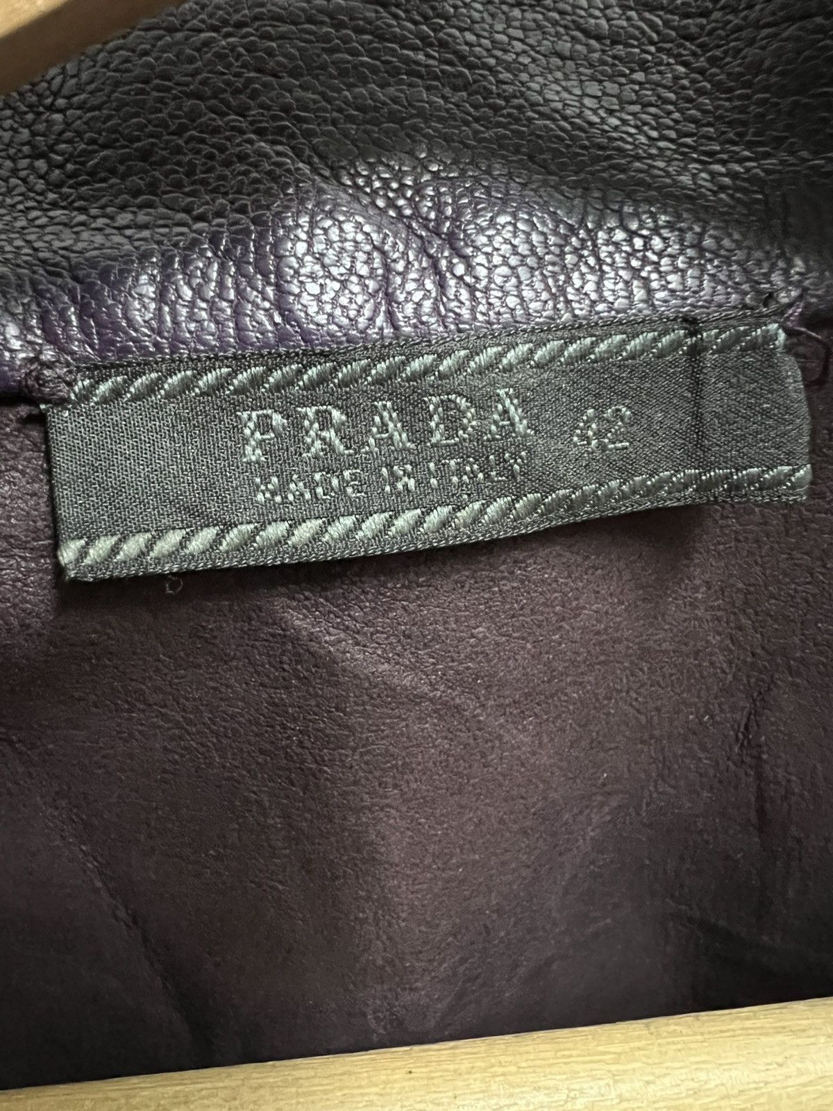 Prada Prada purple leather jacket coat in vintage Size US S / EU 44-46 / 1 - 3 Thumbnail