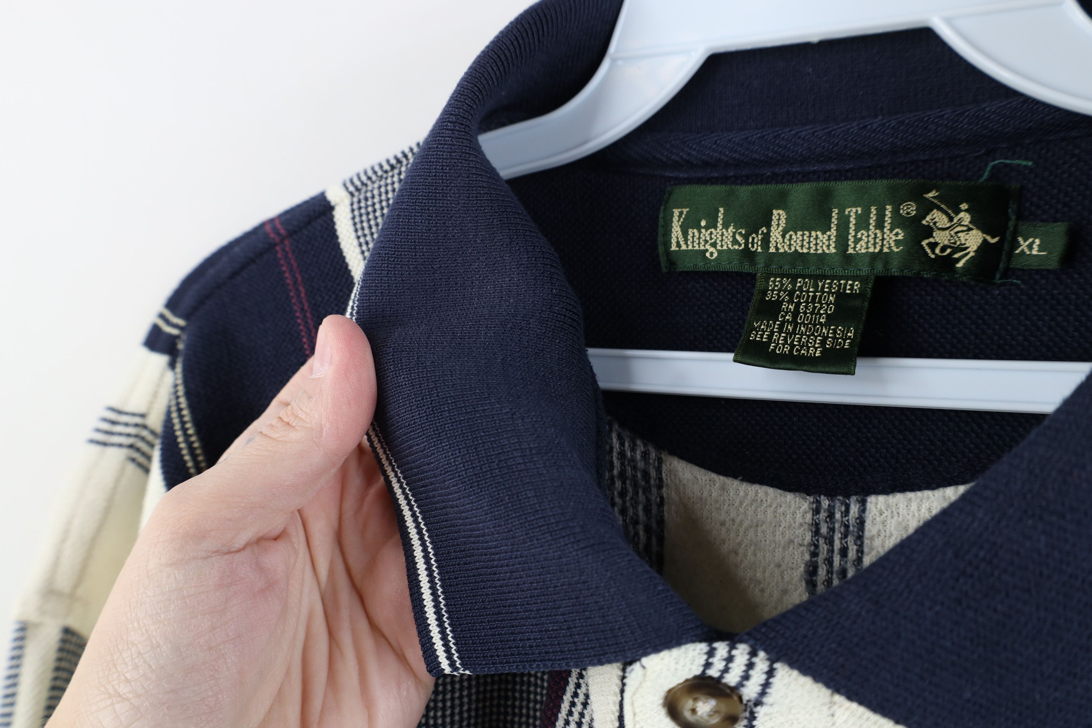 Vintage Vintage 90s Streetwear Knit Long Sleeve Pullover Polo Size US XL / EU 56 / 4 - 11 Thumbnail