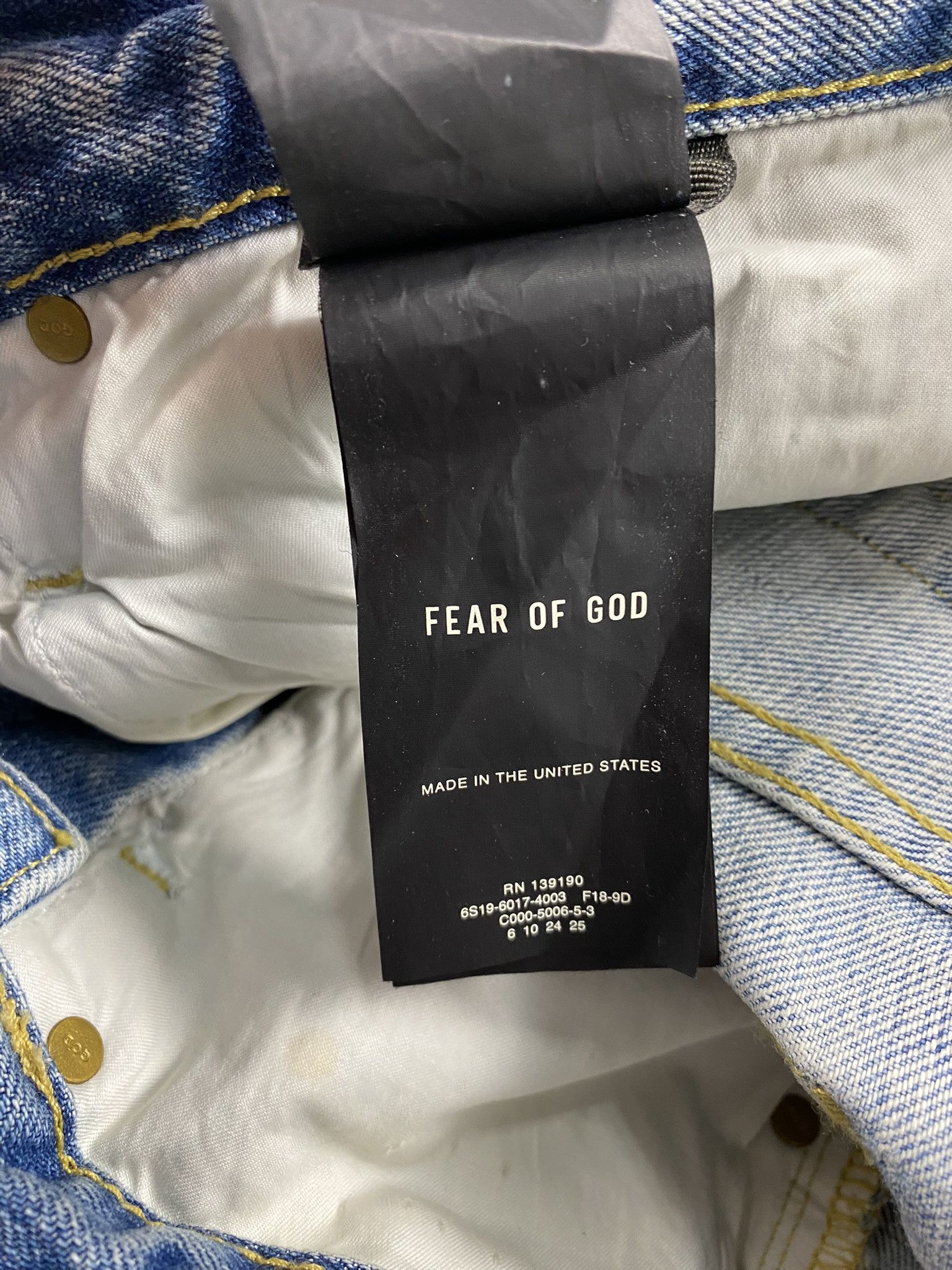 Fear of God Fear of God Sixth Collection Strap Denim Size US 29 - 10 Thumbnail