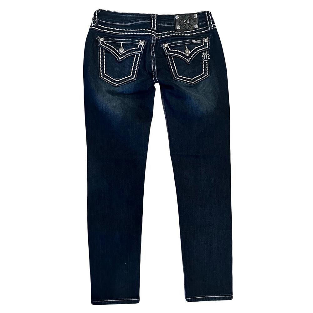 Designer Miss Me Denim Loose Saddle Stitch Border Skinny Jeans 29 Size 29" - 6 Thumbnail