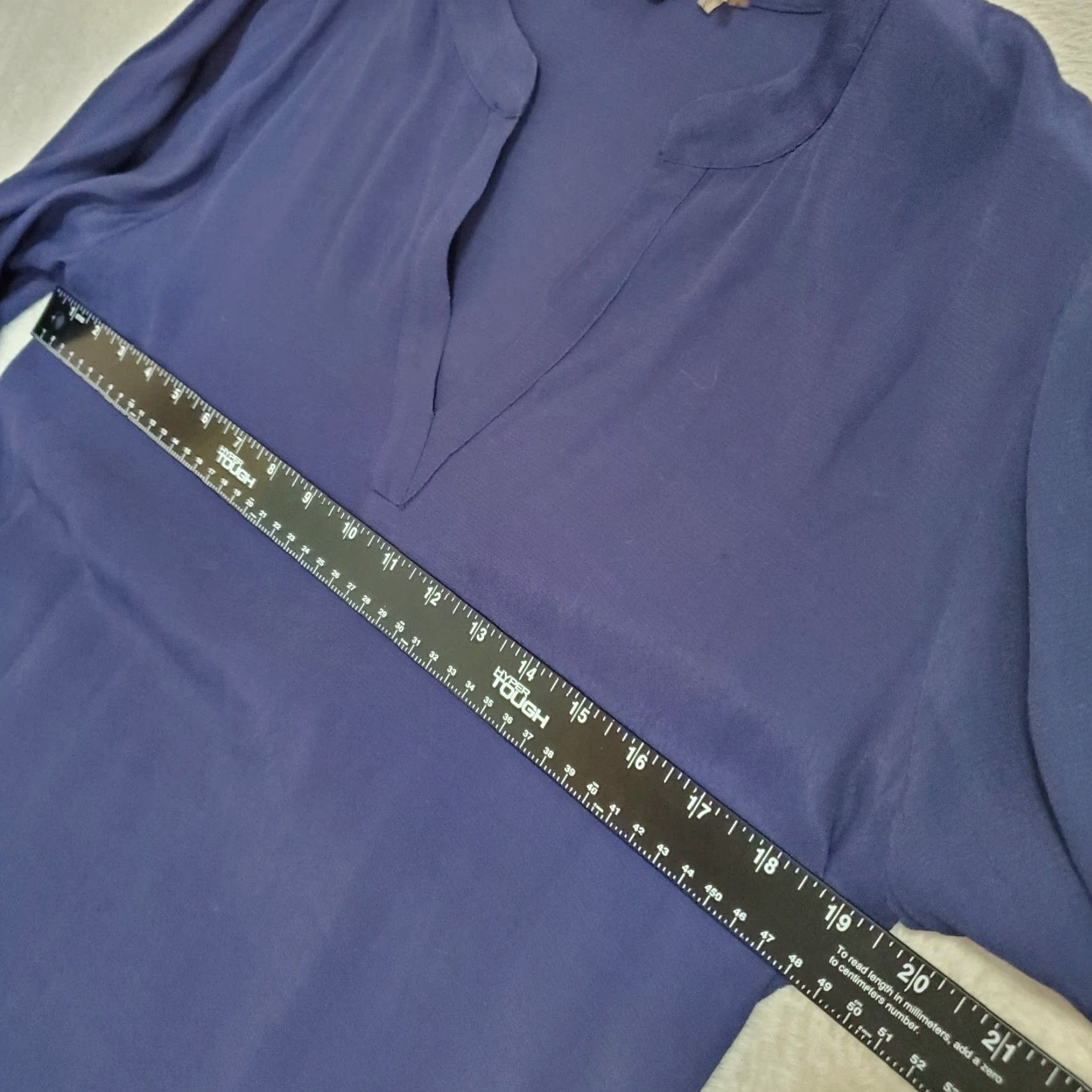 Soft Surroundings Soft Surroundings Tunic Shirt Women S Blue Roll Tab Sleeve Long Sleeve V-Neck Pullover Popover Casual Travel 90s? Size S / US 4 / IT 40 - 7 Thumbnail