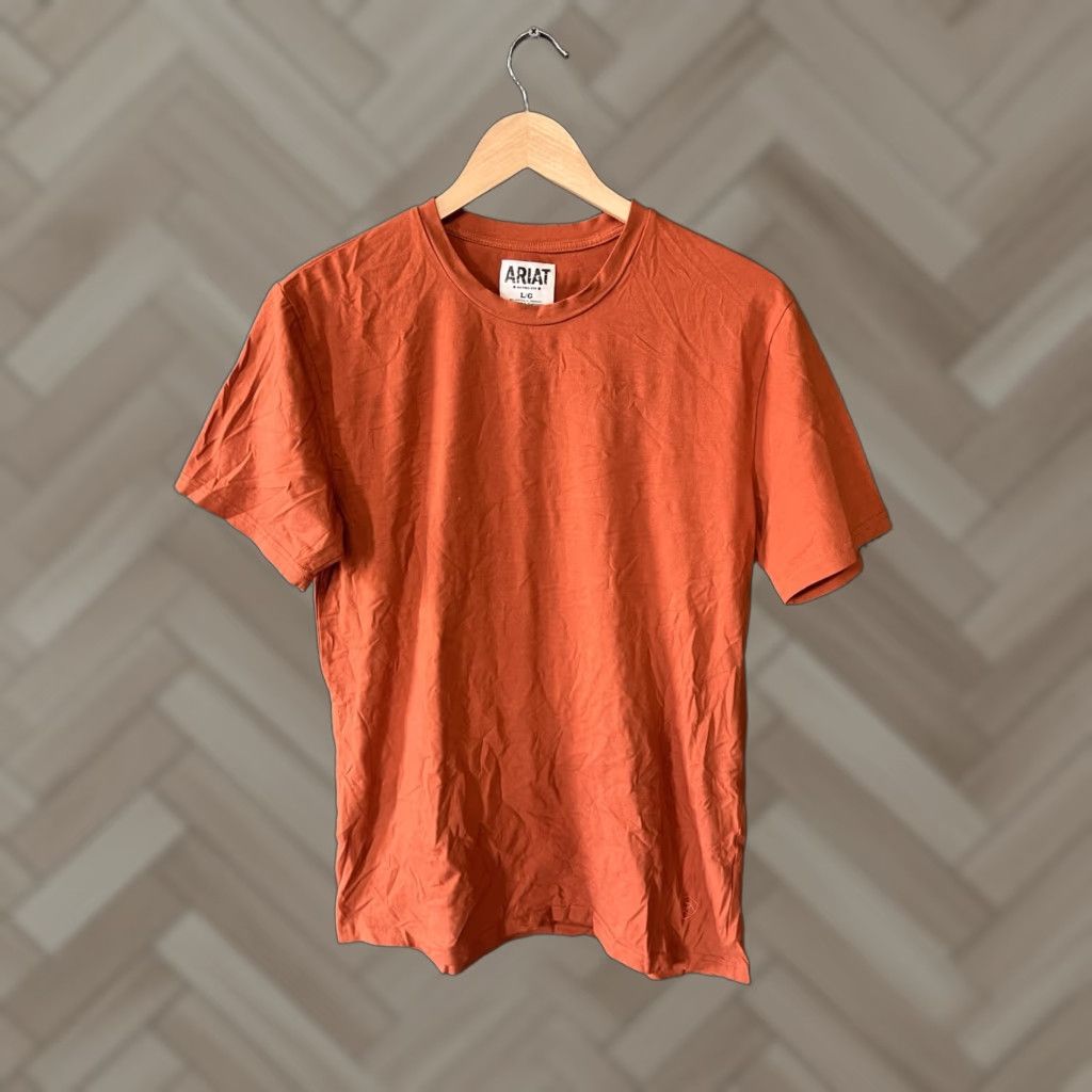 Ariat Ariat Mens Orange Short Sleeve T-shirt Size L Retro Fit Size US L / EU 52-54 / 3 - 1 Thumbnail