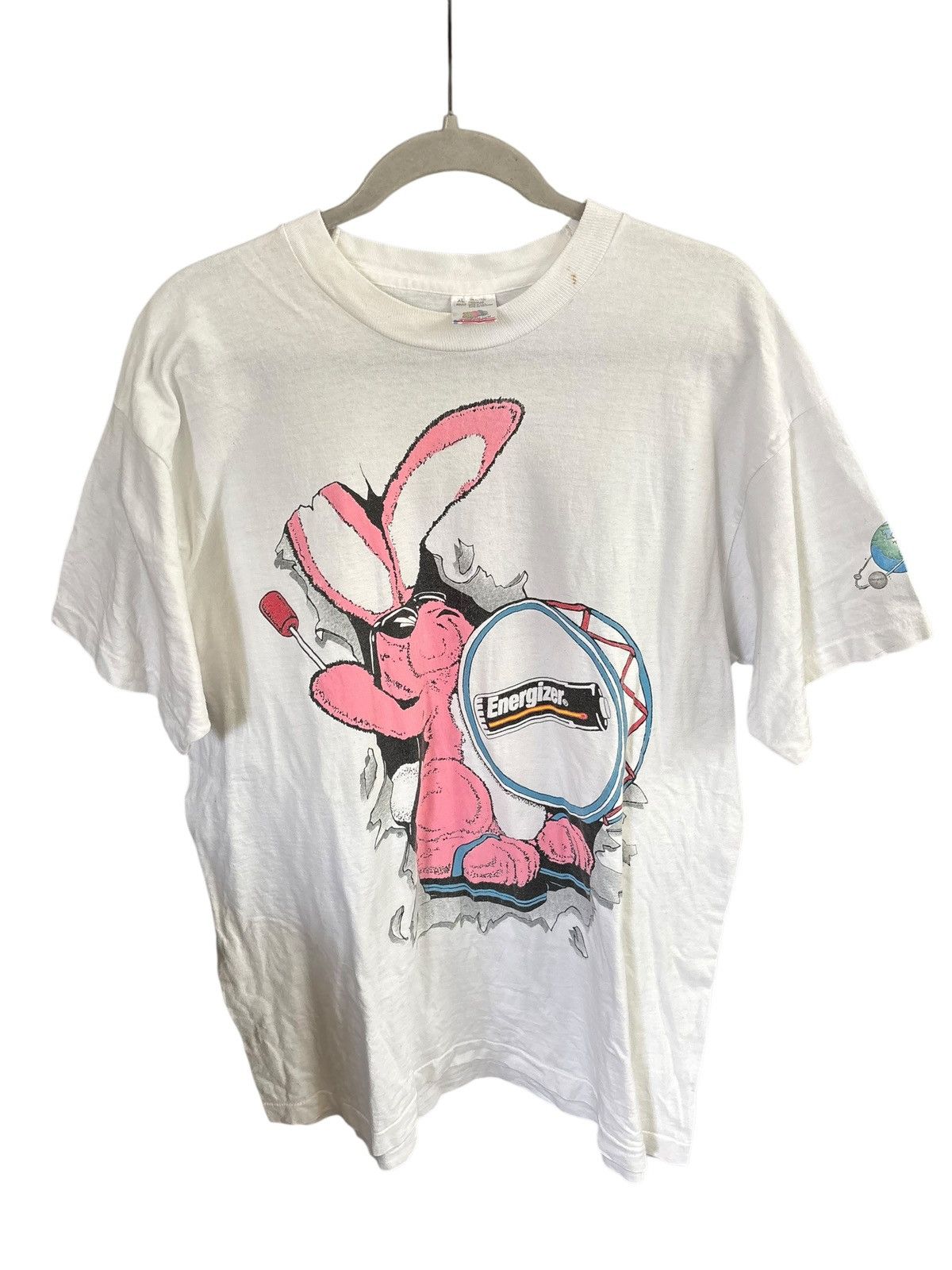 Fruit Of The Loom Vintage Energizer Bunny Single Stitch T-Shirt Size US XL / EU 56 / 4 - 1 Thumbnail