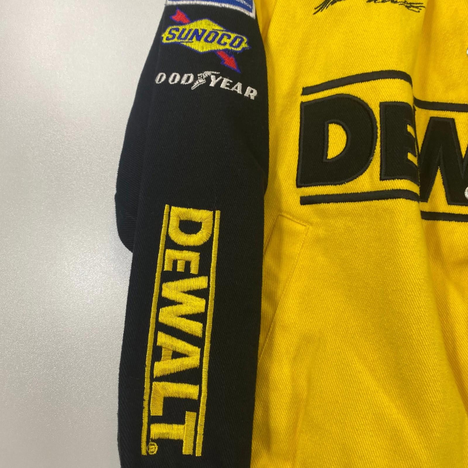 JH Design Vintage Nascar DeWALTRacing Jacket X-Large Mens Size ONE SIZE - 3 Thumbnail