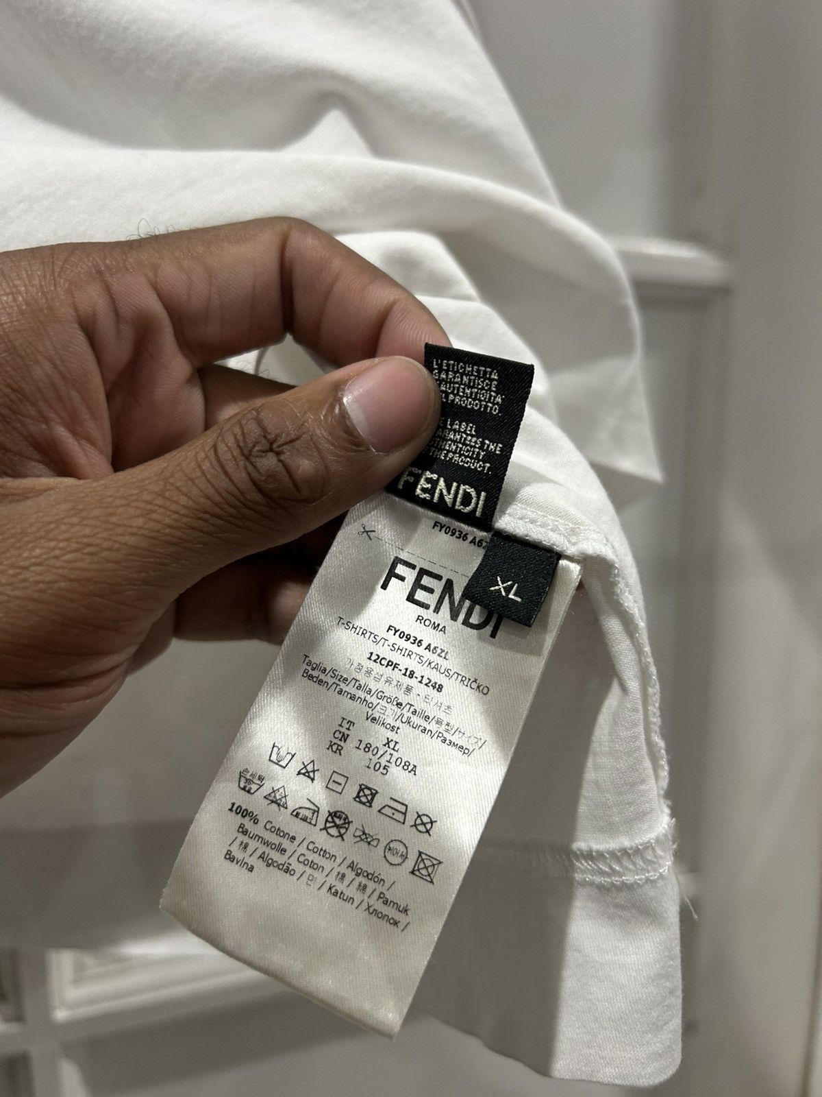 Fendi Fendi logo tshirt Size US XL / EU 56 / 4 - 5 Thumbnail