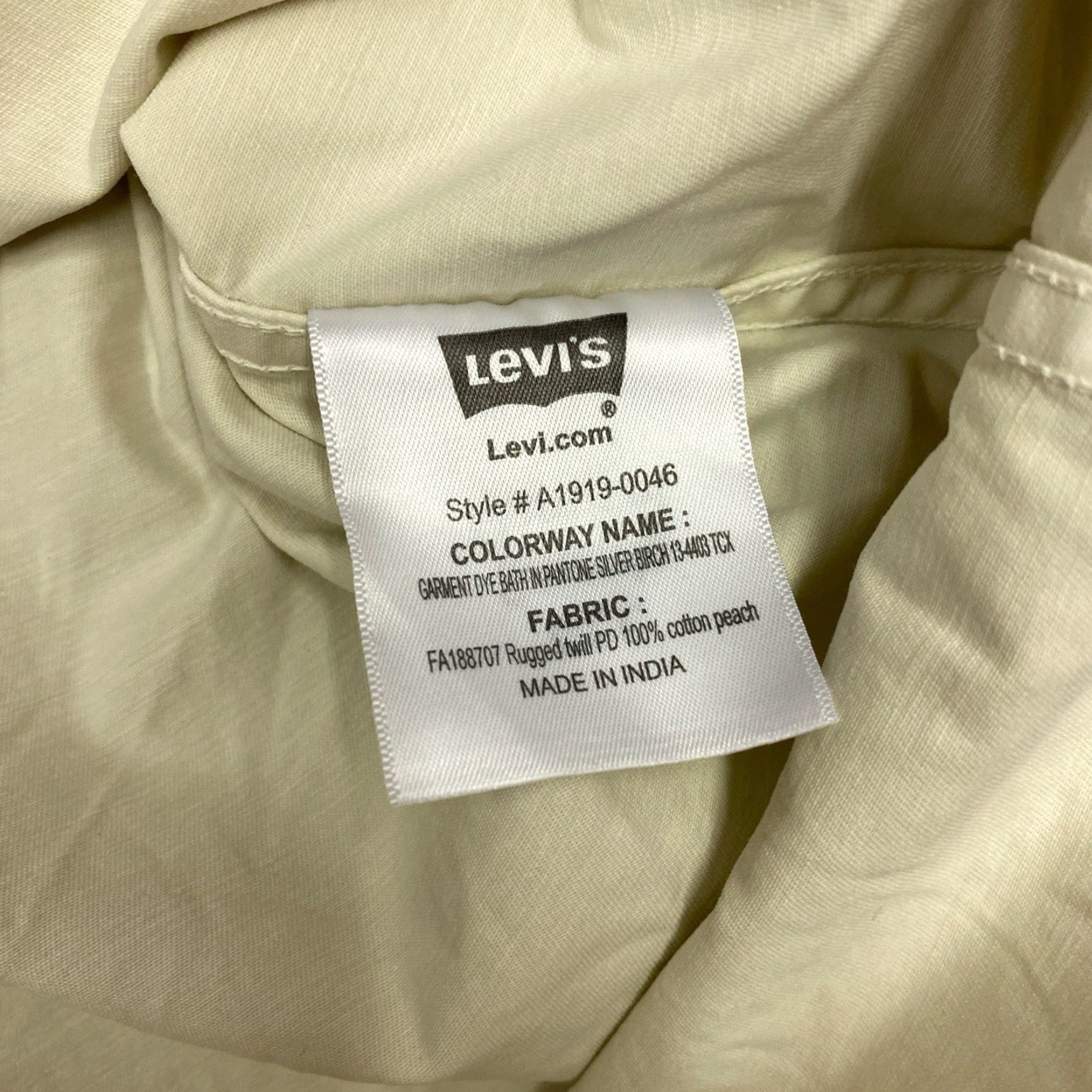 Levi's Levi’s Shirt Men Medium Beige Cotton Button-Up Long Sleeve Western Plaid Easy Care Pockets Vintage No Sample Size US M / EU 48-50 / 2 - 5 Thumbnail
