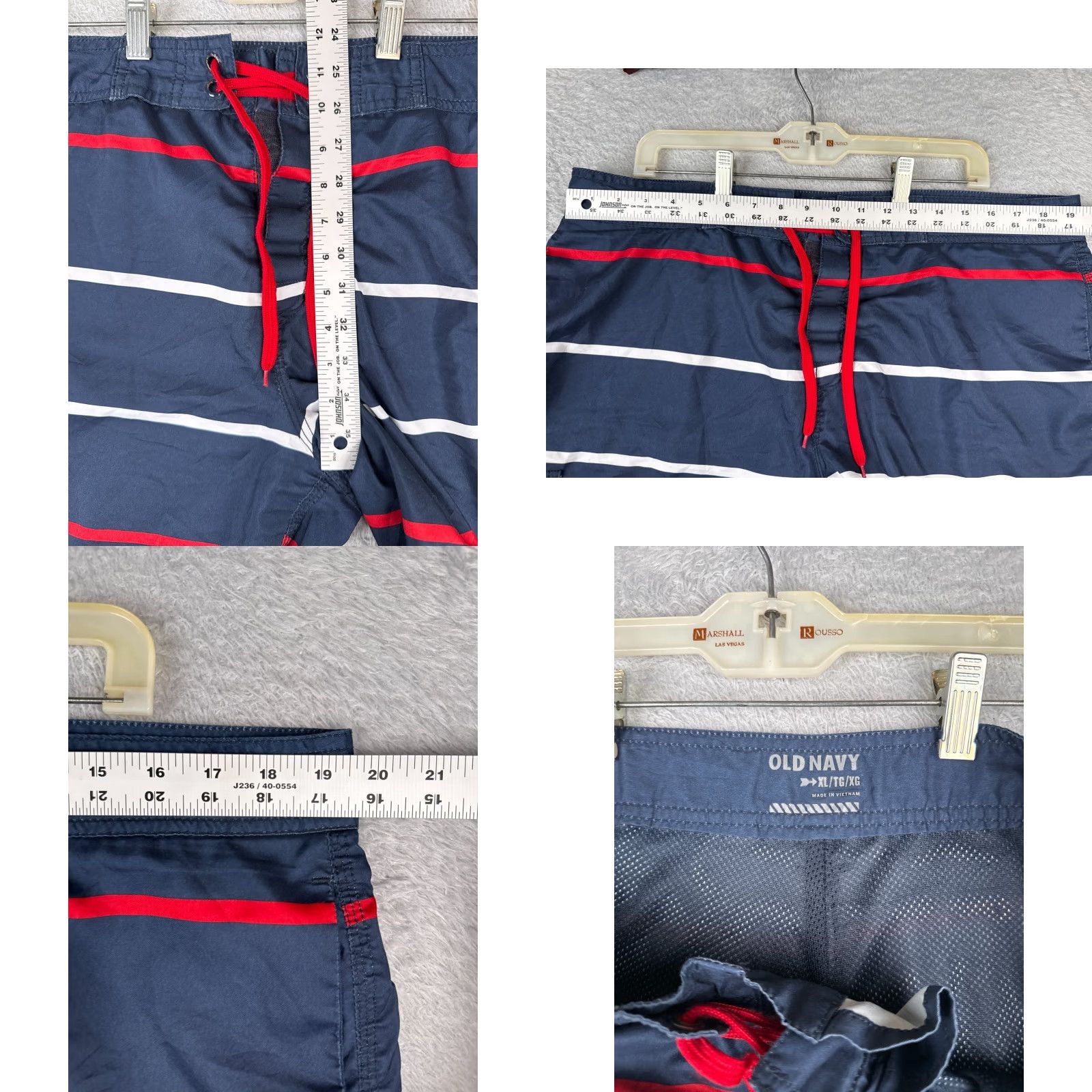 Old Navy Old Navy Swim Trunks Mens XL Blue Stripe Board Shorts Beach Surf 39x10 Size US 36 / EU 52 - 8 Thumbnail