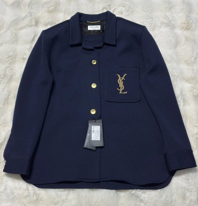 Saint Laurent Paris Saint Laurent Paris Saint Laurent YSL Logo Shirt Jacket Ne Size US M / EU 48-50 / 2 - 1 Thumbnail