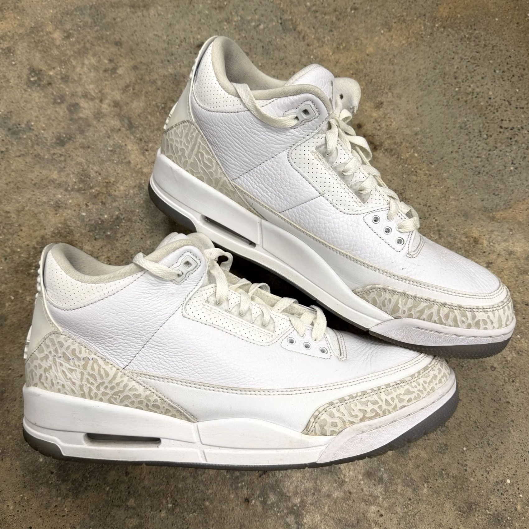 Jordan Brand Air Jordan 3 Retro 2025 Pure Money Sneaker Mens Size 12 White Leather CT8532-111 Size US 11 / EU 44 - 2 Thumbnail