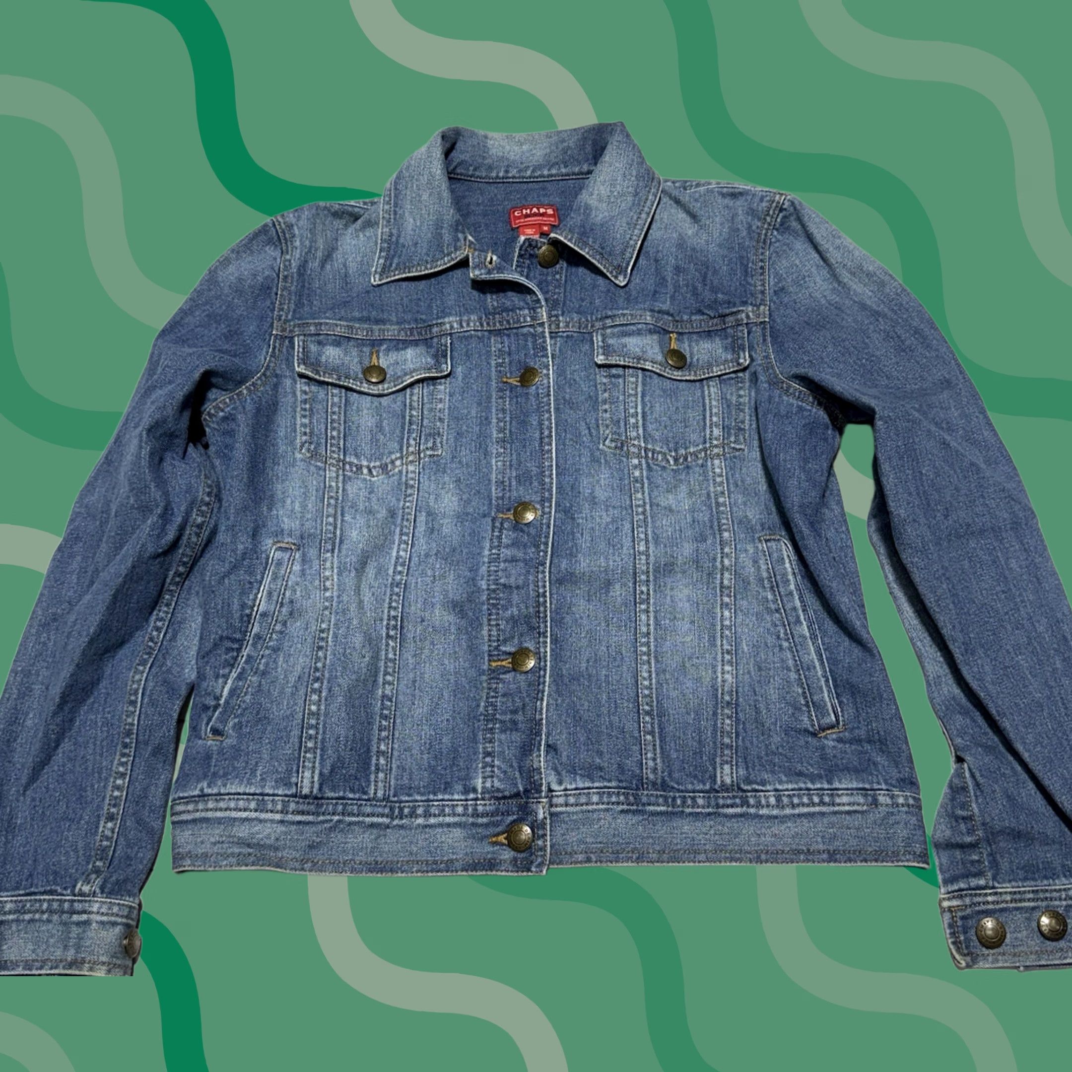Chaps Chaps Denim Jean Jacket Womens M Blue Button Front Pockets Ralph Lauren Y2K Jacket Womens Size 32" / US 10 / IT 46 - 1 Thumbnail