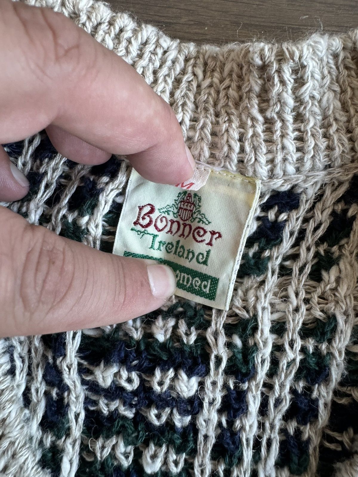 Vintage Vintage Knit sweater Bonner of Ireland v-neck linen blend Size US M / EU 48-50 / 2 - 5 Thumbnail