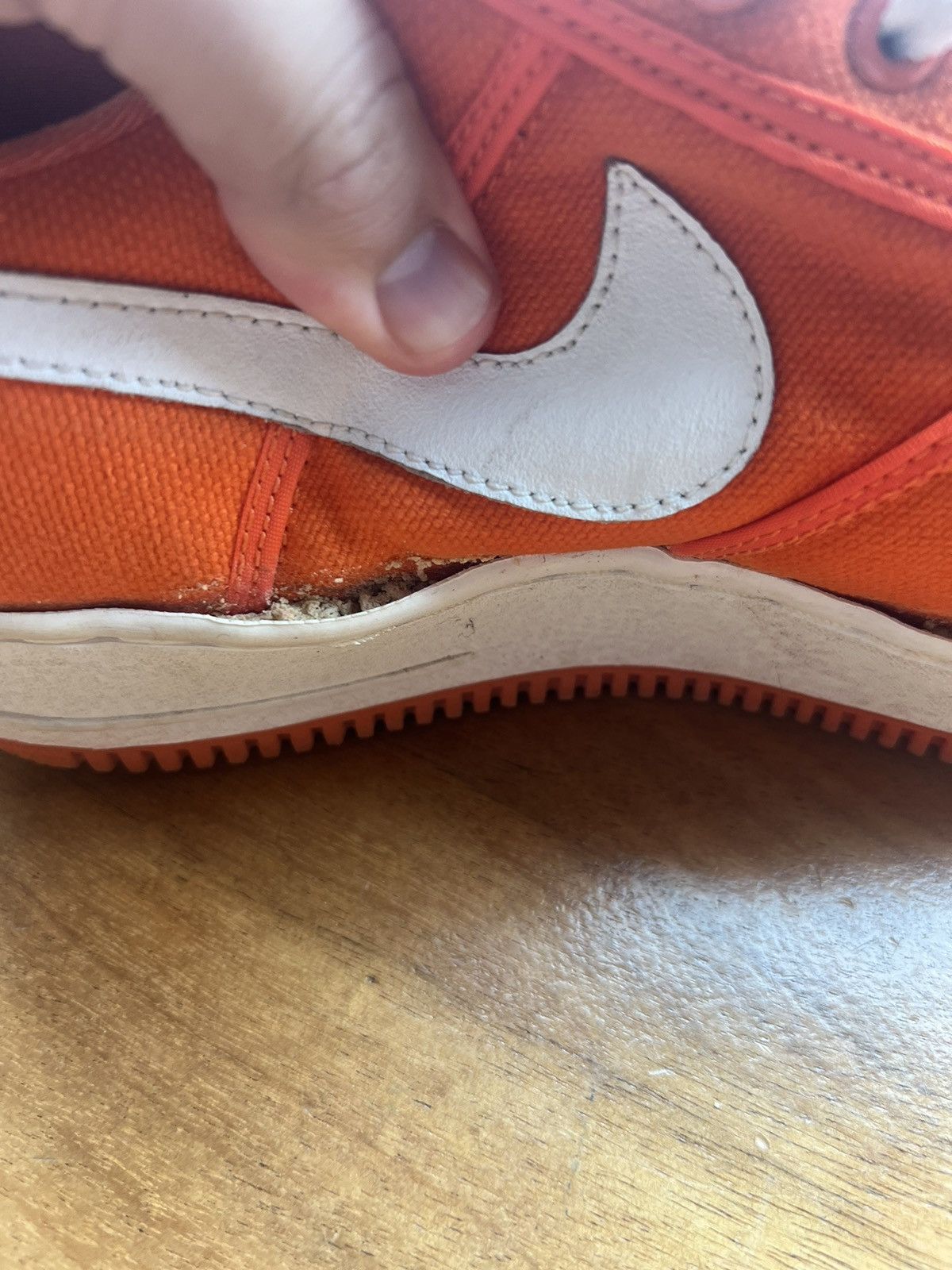 Nike Air Force 1 Canvas ‘Safety Orange’ 2001 Size US 10.5 / EU 43-44 - 8 Thumbnail
